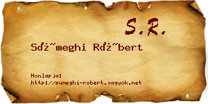 Sümeghi Róbert névjegykártya